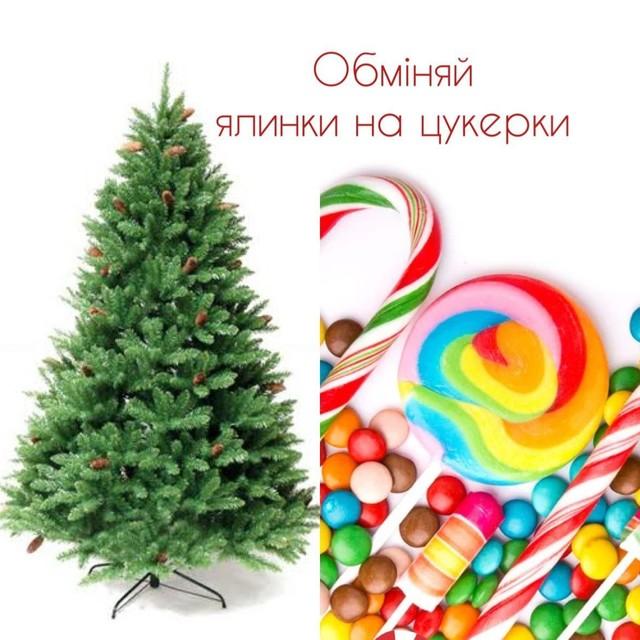 Стаття В Одесі новорічні ялинки міняють на цукерки Утренний город. Одеса
